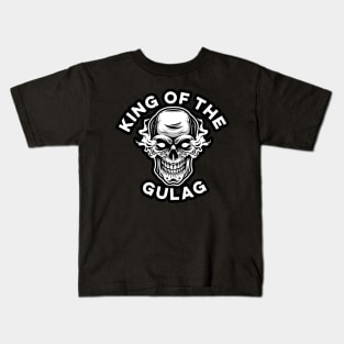 King of the Gulag Funny Video Games Smoking Skull Kids T-Shirt